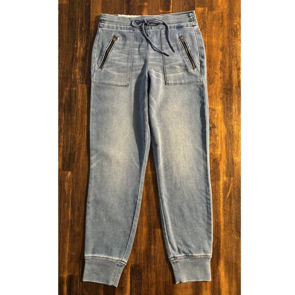Level 99 Women’s XS Jean Jogger Pants Stretch Jegging Drawstring Pull On Blue - Picture 1 of 13